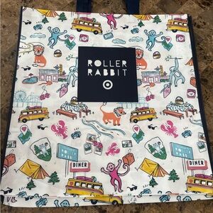 Roller Rabbit Multicolor Illustrated Tote